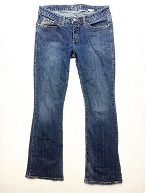 Cruel Girl Denim Flare Jeans in Blue Wash